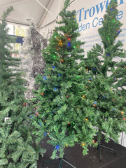 Shatchi Artificial Trees Shatchi Pre-Lit Artificial Christmas Tree Alaskan Pine Green Multicolour 6ft