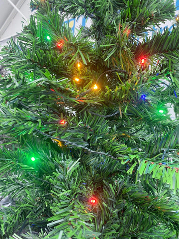 Shatchi Artificial Trees Shatchi Pre-Lit Artificial Christmas Tree Alaskan Pine Green Multicolour 6ft