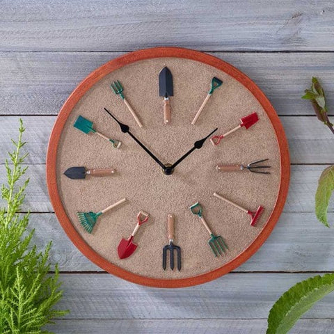 Smart Garden Clocks Smart Garden  12" Garden Tools Wall Clock