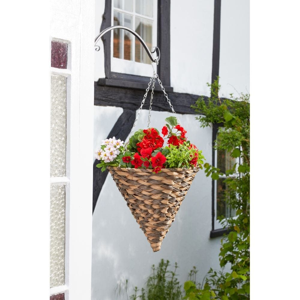 Smart Garden 14in Faux Rattan Cone - Earth Braid