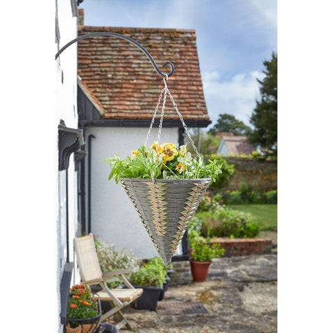 Smart Garden 14in Faux Rattan Cone - Safari