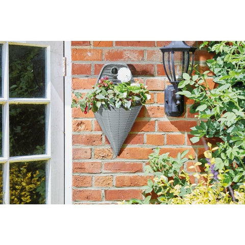 Smart Garden 14in Slate Faux Rattan Wall Torch