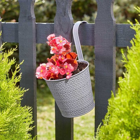 Smart Garden Hanging Pots Smart Garden 6" Fence and Balcony Hanging Pot - Aztec - Slate
