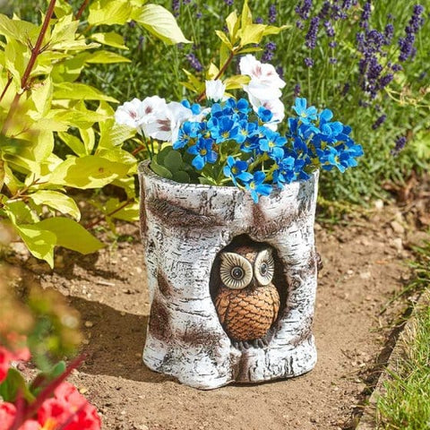 Smart Garden Autumn Decor Smart Garden Autumn Owl Log Planter