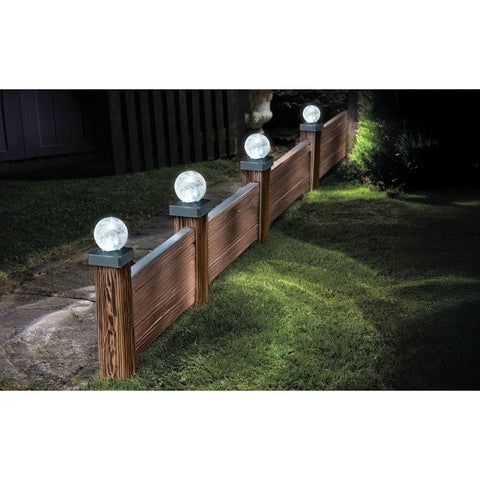 Smart Garden Crackle Ball Post Light 4-PK 3L