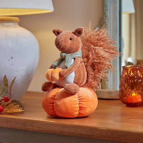 Trowell Garden Centre Autumn Decor Smart Garden 'Cyril-Kin' Squirrel Plush Decoration – 26cm