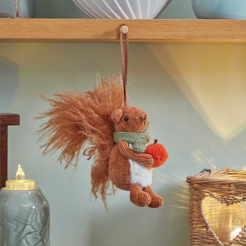 Trowell Garden Centre Autumn Decor Smart Garden 'Cyril' Squirrel Plush Autumn Pendant