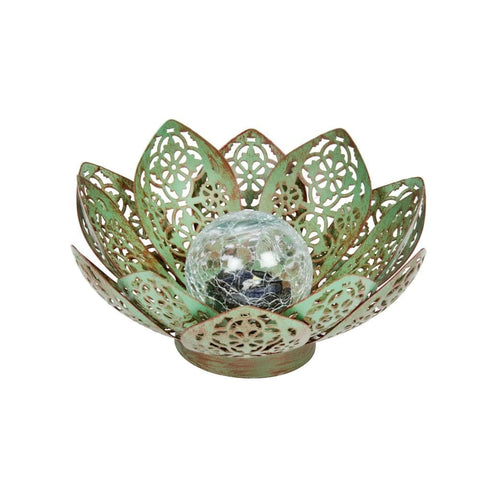 Smart Solar Damasque Solar Lotus - Verdigris