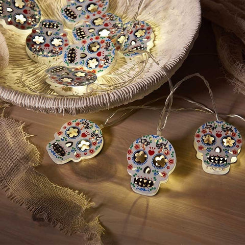 Smart Garden Halloween Lit Decor Smart Garden 'DeadHead' Day of The Dead String Lights – Set of 10