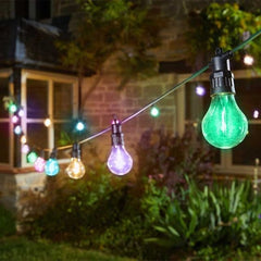 Smart Solar Mains Powered Lighting Smart Garden Decor Festoon LV String Lights Multi colour - Set of 10