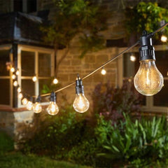 Smart Solar Mains Powered Lighting Smart Garden Decor Festoon LV String Lights Warm White - Set of 10