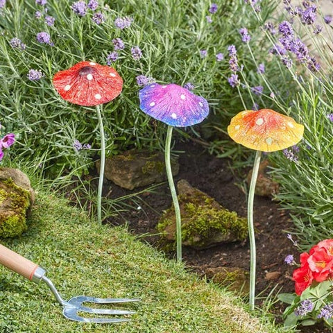 Smart Garden Garden Decor Smart Garden Funky Funghi Stakes - Pink