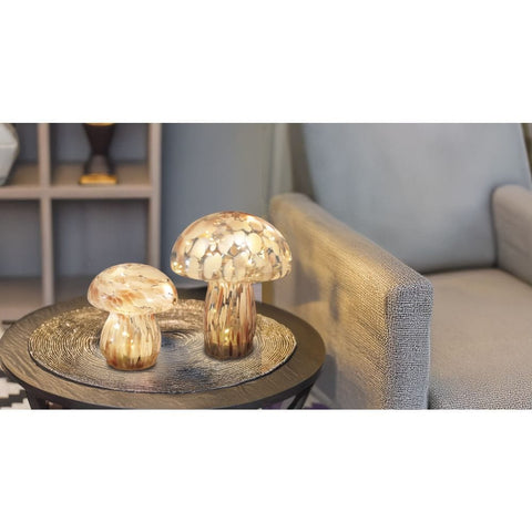Smart Garden GlassArt Mushroom - Large - Pink and White