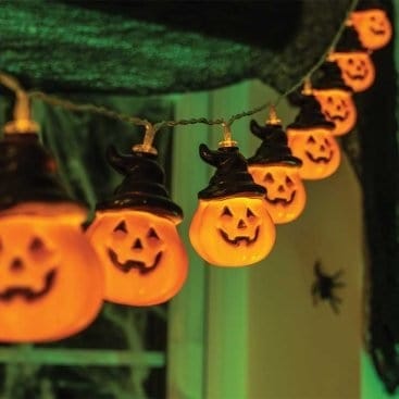 Smart Garden Halloween Lit Decor Smart Garden Halloween Jack-o'-lantern String Lights - Set of 10