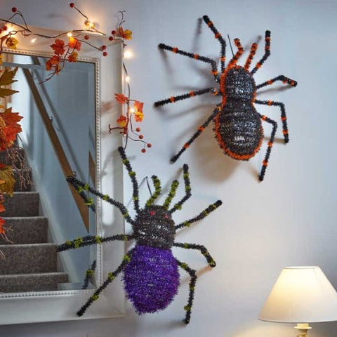Smart Garden Halloween Hanging Decor Smart Garden Halloween Sparkle Spider - Purple