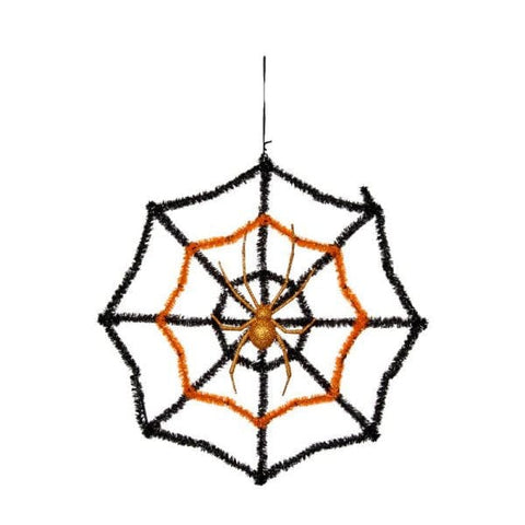 Smart Garden Halloween Hanging Decor Smart Garden Halloween Sparkle Web - Orange