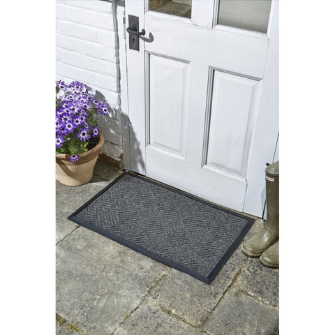 Smart Garden Opti-Mat Anthracite Chequered - Rubber Backed 45x75cm