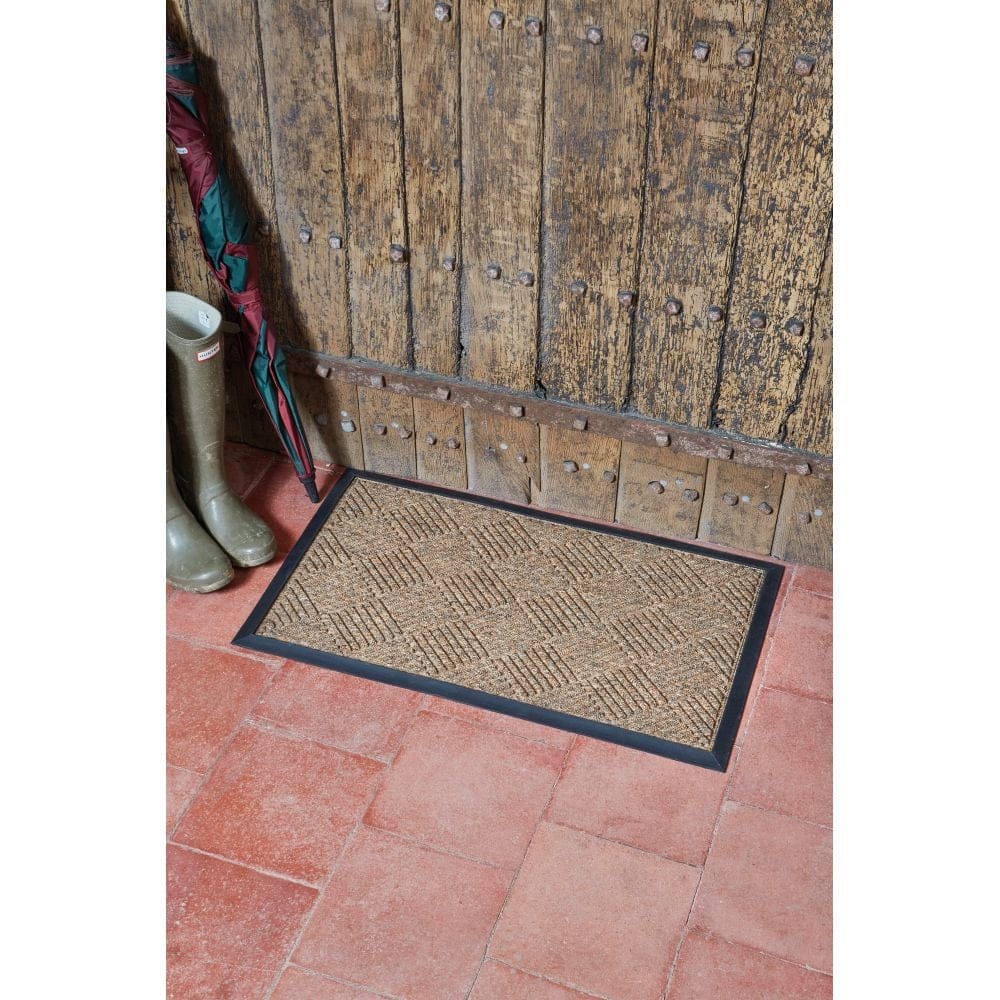 Smart Garden Opti-Mat Chestnut Chequered - Rubber Backed 45x75cm