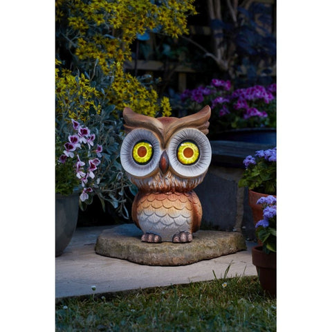 Smart Solar Owl Glow Eyes