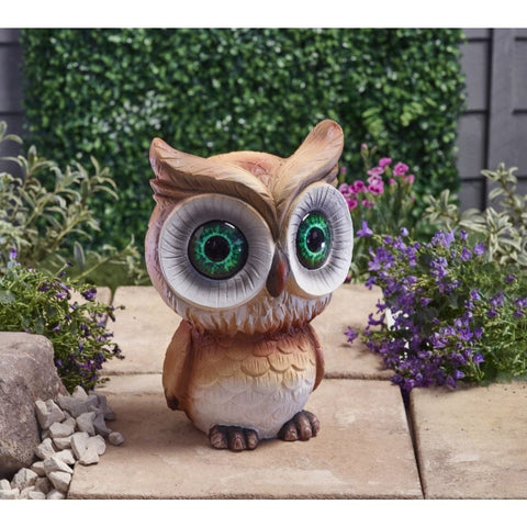 Smart Solar Owl Glow Eyes