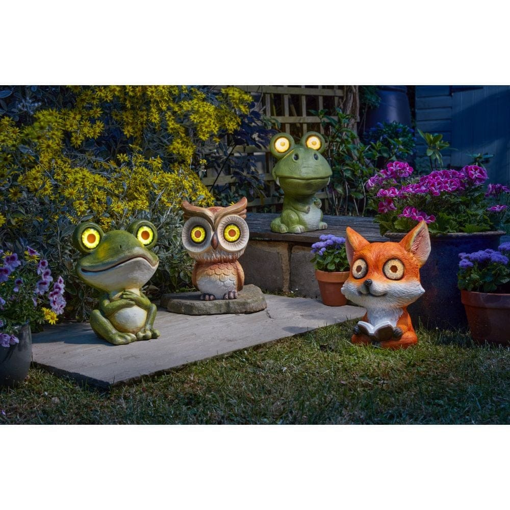 Smart Solar Owl Glow Eyes