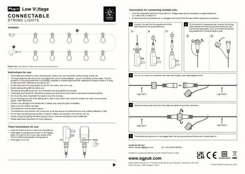 Smart Garden Mains Powered Lighting Smart Garden Party Festoon LV Firefly String Lights Warm White - Set of 20