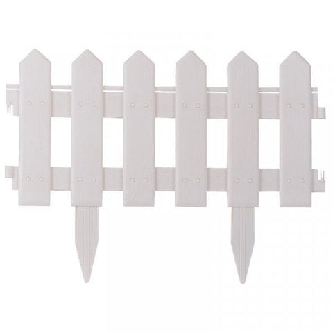 Smart Garden Garden Borders & Edging Smart Garden Picket Fence Edging, White, 20 x 160cm