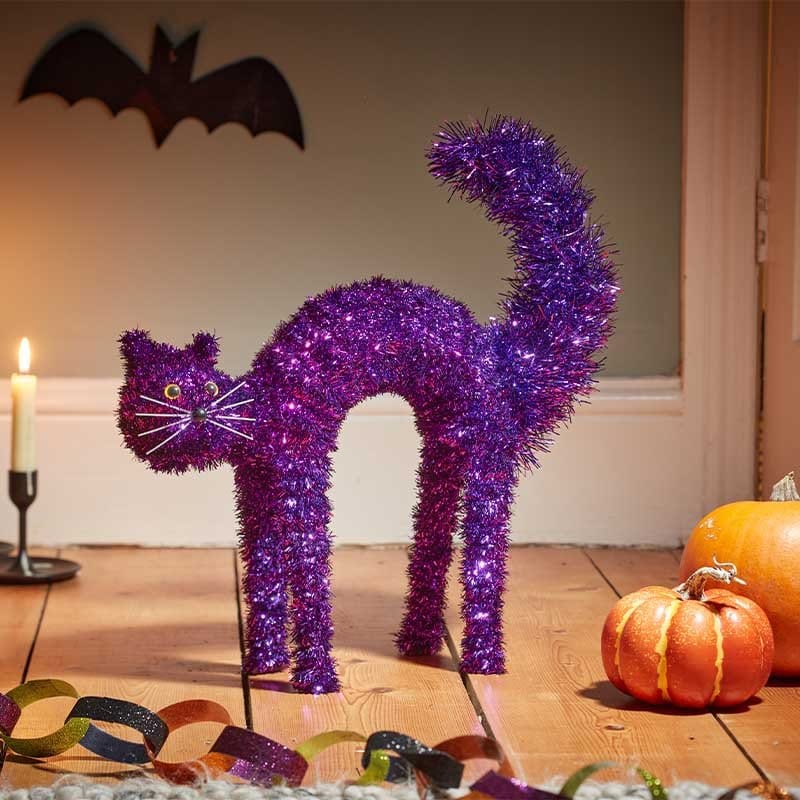 Smart Garden Halloween Home Decor Smart Garden Scaredy Purple Cat Halloween Decoration –42cm