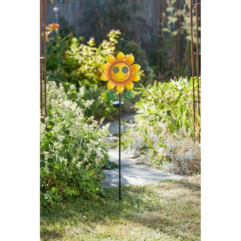 Smart Solar Smilin' Sunflower Stake