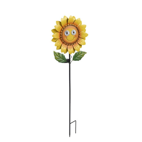 Smart Solar Smilin' Sunflower Stake