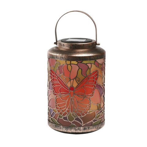 Smart Solar Tiffany Butterfly Lantern