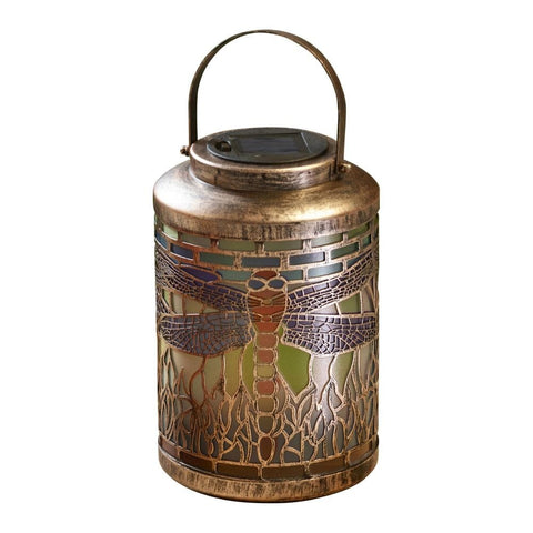 Smart Solar Tiffany Dragonfly Lantern