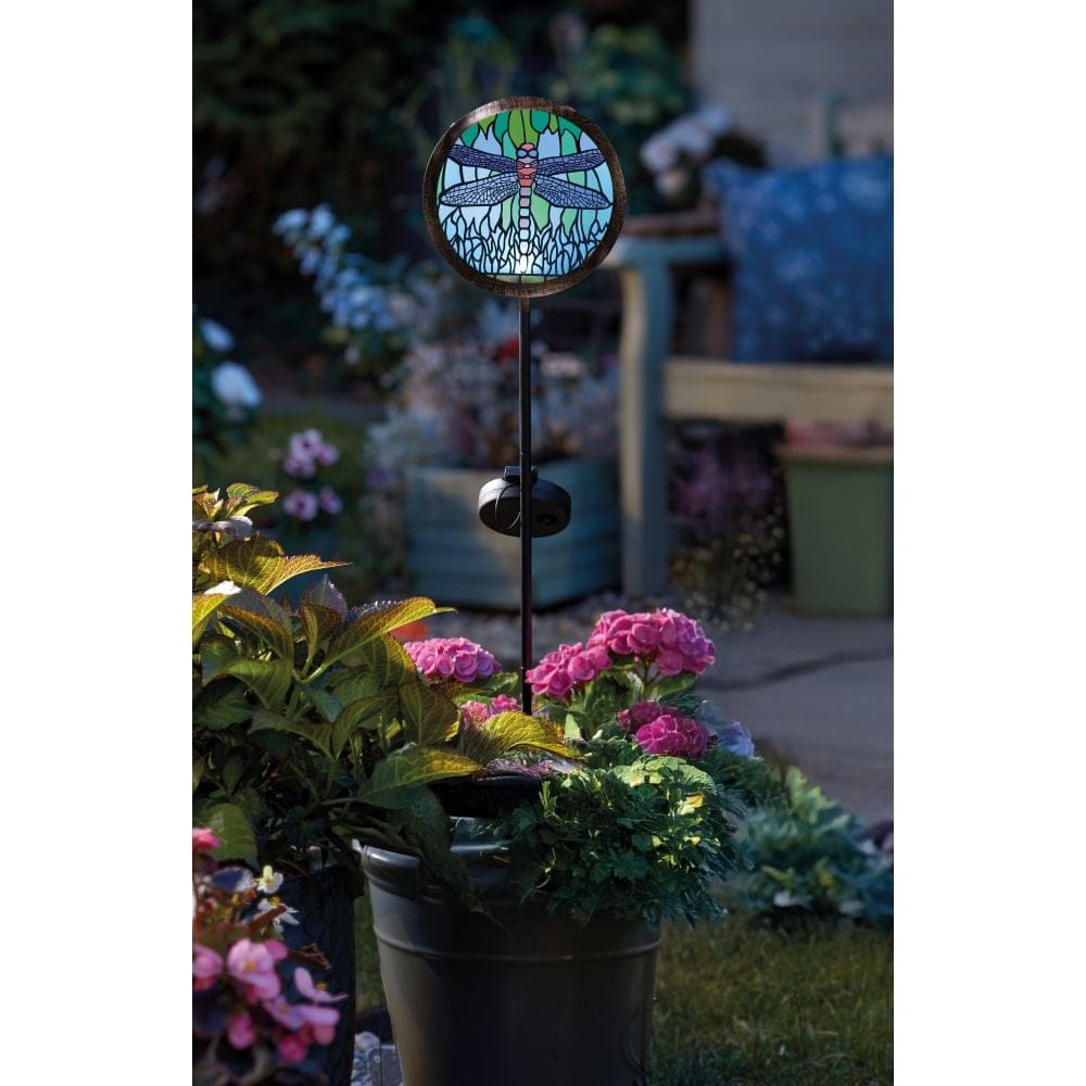 Smart Solar Tiffany Dragonfly Stake