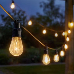 Smart Solar Mains Powered Lighting Smart Garden Vintage Festoon LV String Lights Warm White - Set of 10