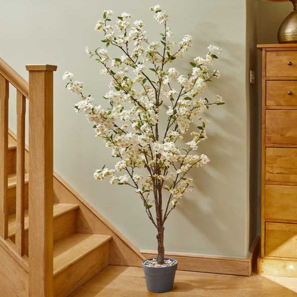 Smart Garden Faux Topiary Trees Smart Garden White Cherry Tree 140cm
