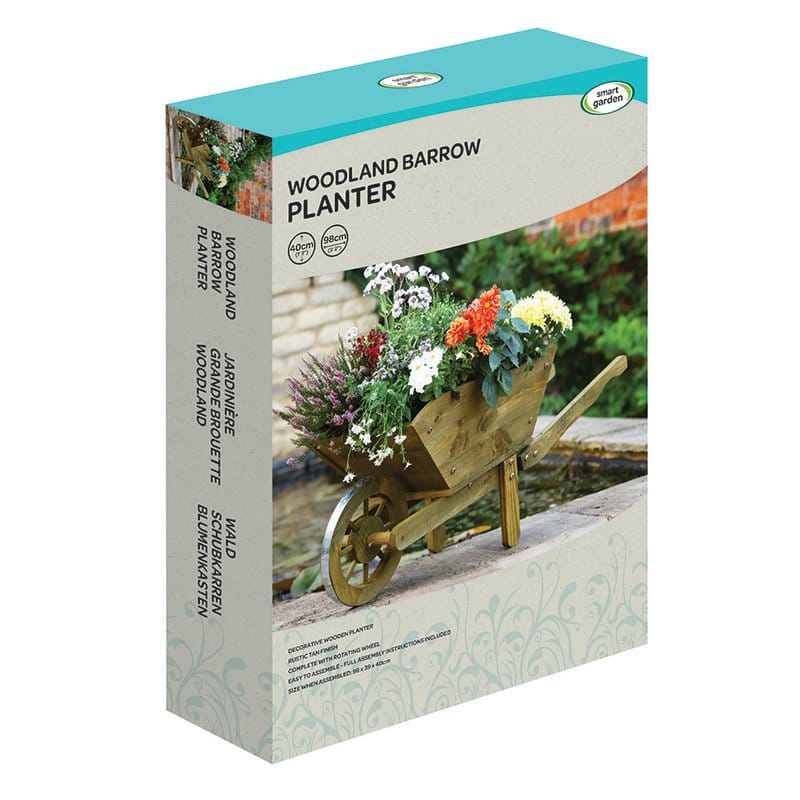 Smart Garden Woodland Wheelbarrow Planter - Extra Large, Tan – Trowell ...