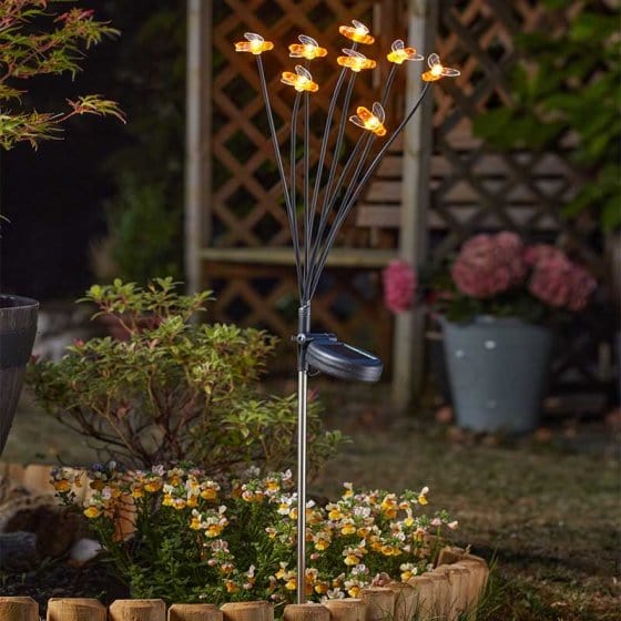 Smart Solar Stake Lights Smart Solar 8-Stem Bee Lights Stake Light