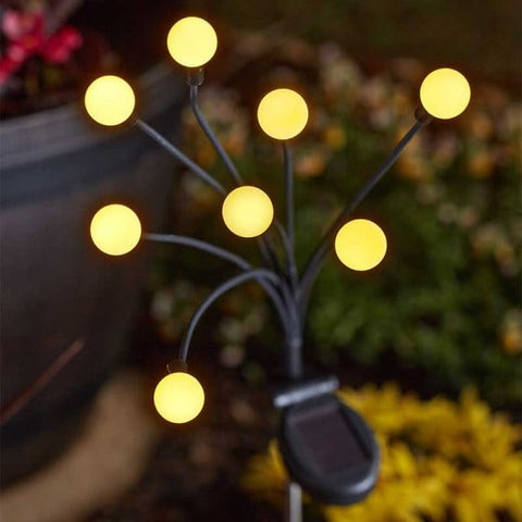 Smart Solar Stake Lights Smart Solar 8-Stem GloGlobes Warm White Stake Light