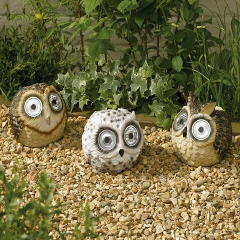 Smart Solar Decorative Lighting Smart Solar Bright Eye Owls - Grey