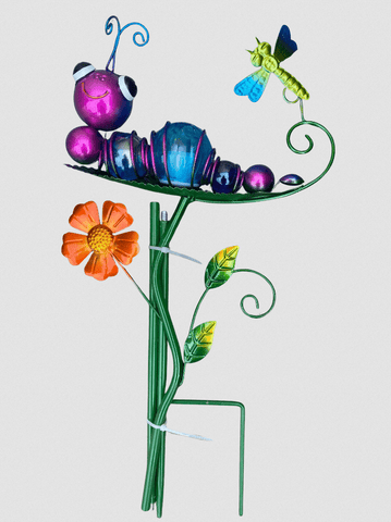 Smart Solar Caterpillar Stake Light Blue