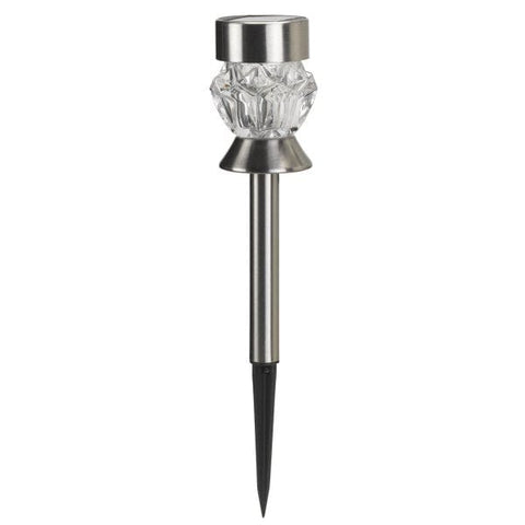 Smart Solar Stake Lights Smart Solar Crystal Stake Stainless Steel Single