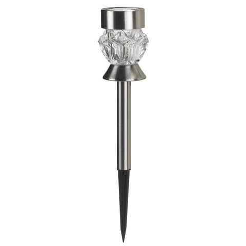 Smart Solar Stake Lights Smart Solar Crystal Stake Stainless Steel Single