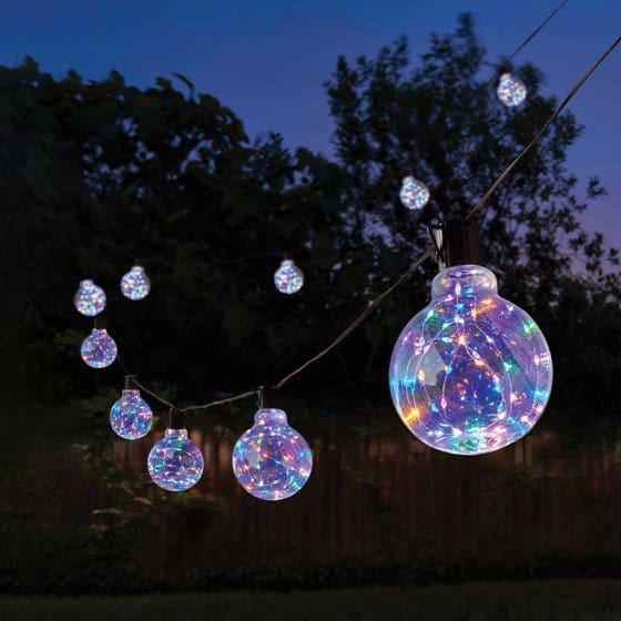 Smart Solar String Lights Smart Solar Galaxy Firefly Festoons LV Sting Lights Multi Coloured - Set of 10