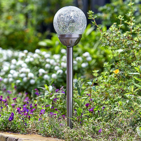 Smart Solar Stake Lights Smart Solar Majestic Stainless Steel Stake Light Single