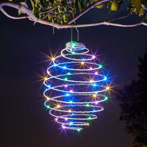 Smart Solar Hanging Lights Smart Solar Mega Spiralight Rainbow