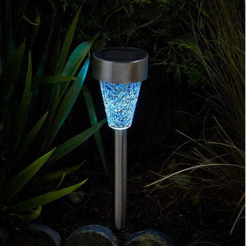 Smart Solar Stake Lights Smart Solar Mosaic Stainless Steel Stake Light