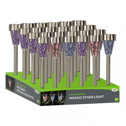 Smart Solar Stake Lights Smart Solar Mosaic Stainless Steel Stake Light