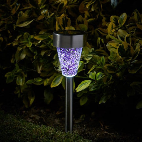 Smart Solar Stake Lights Smart Solar Mosaic Stainless Steel Stake Light