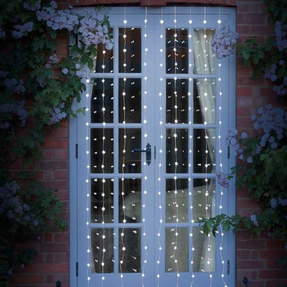 Smart Solar Mains Powered Lighting Smart Solar Party Curtain Lights Cool White