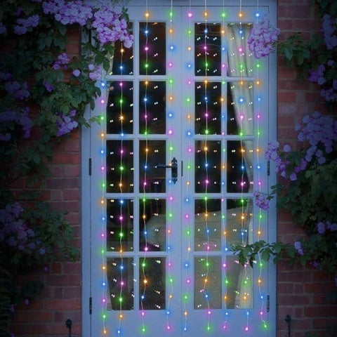 Smart Solar Mains Powered Lighting Smart Solar Party Curtain Lights Multi Colour
